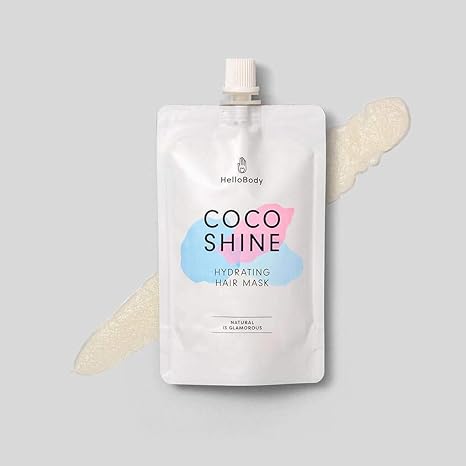 HelloBody Coco Shine Hair Mask (100ml) – Vegane Haarmaske – Haarkur ohne Silikon und Parabene mit feuchtigkeitsspendenden Öle