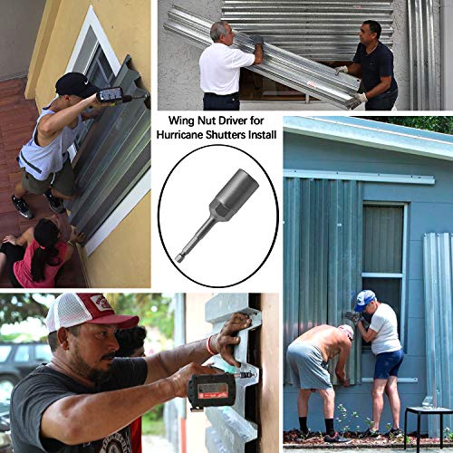 PAGOW Upgraded Large Slotted Hurricane Wingnut Driver Wing Nut Drill