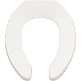 American Standard 5901110T.020 Commercial Heavy Duty Open Front Elongated Toilet Seat, White