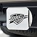 FANMATS 15129 Oklahoma City Thunder Chrome Metal Hitch Cover with Chrome Metal 3D Emblem