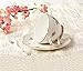 ufengke European Embossment Flowers Bone China Coffee Cup, Tea Cup With Saucer, Golden Edge, Pink Flower And Blue Butterfly Painting