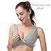 EMY Nursing Bra Maternity Bra 4 Pack Wrap Sleep Bra for Maternity to Nursing Seamless Cotton (M (Asian tag L))