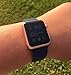 AdMaster Compatible for Apple Watch Band 42mm, Soft Silicone Sport Strap for iWatch Apple Watch Series 1/ Series 2/ Series 3, M/L Size (Midnight Blue/Pebble/Pink Sand)
