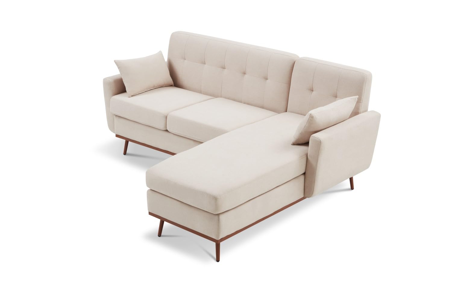 Photo 1 of **THIS IS BOX 2 OF 2**MISSING BOX 1**
Weture 80" L Shape Couch for Small Spaces(Linen-Beige)