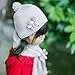 Toubaby Kid Girl's Winter Hat and Scarf Set Flower Hats 100% Cotton 3colours