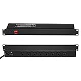 VEVOR 8 Outlet Horizontal 1U Rack Mount PDU Power