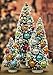 Creative Co. Whimsy Tabletop Bottle Brush Christmas Trees with Colorful Ornaments, Set of 3