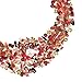 AeraVida Secret Autumn Flower Multi Stone Collar Necklace