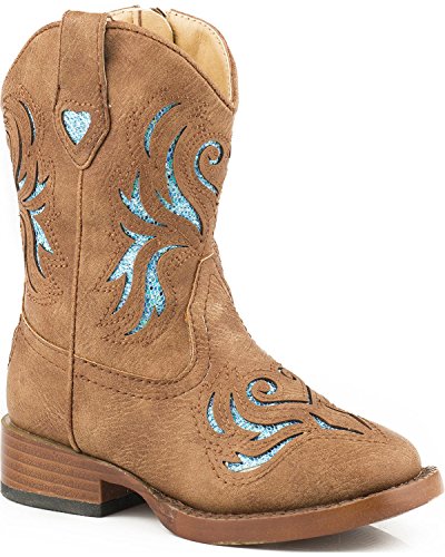 Roper Girls' Glitter Breeze, Tan, 8 M US Toddler