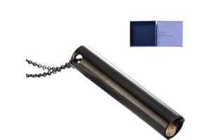 ZILYNHOM Breathing Necklace, Meditation Accessory for Mindful, Anxiety Relief, Calm Carry, Relax, Breathe Exercise, Quit Vaping, Smokeless Inhaler, Stainless Steel Chain Whistle, Spiritual Gift for Men& Women