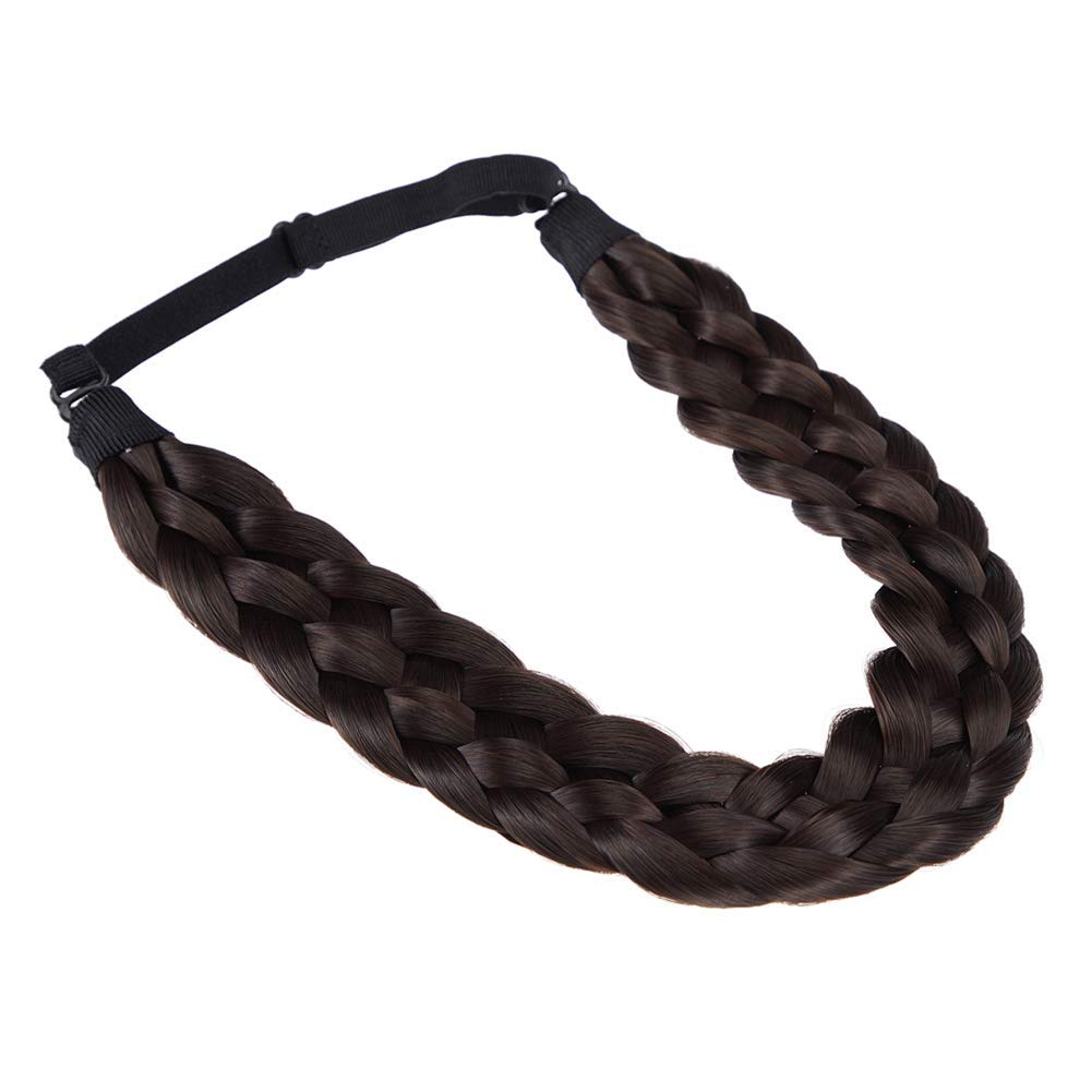 TOECWEGR Braided Hair Band, 5 Strands, Hair Scrunchie, Classic Chunky Elastic Synthetic Headband, Women's Beauty Accessories, B012 โ image 1