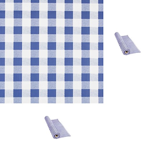 Fun express - purple gingham tablecloth plastic roll 100ft x 40 i…