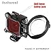 Fantaseal Professional 2-in-1 Dive Lens Combo Diving Lens Filter Underwater Lens Filter, Red Filter + 16X Macro Lens w/Anti-Slip Safety Lock Compatible with Hero 4/3+ (for Blue/Tropical Water)