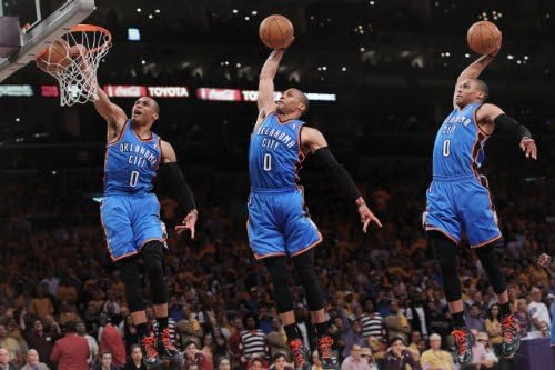 Russell Westbrook Oklahoma City Thunder Basketball Photo Poster 27x40#2