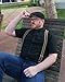Bundle Monster 4pc Unisex Mens Suspender - Light Stripe Design X-Back Adjustable Clip