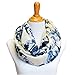 Scarf_tradinginc® Floral Light Weight X-large Infinity Scarf (Rosa White Ink)