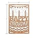 HeartSpace | Happy Birthday Card | Handmade Sustainable Bamboo Birthday Card | Unique Birthday Cards for Women, Men, Husband, Wife, Dad, Mom, Son | Unique Wooden Keepsake | Birthday Cake & Candles