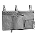 Corodo Bedside Caddy, Bedside Organizer for Dorm Bed, Bunk Bed Caddy with 8 Pockets for Baby Bed, Hospital Beds, Grey