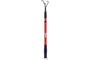 Bond Manufacturing 3-Tine Bond LH012 Cultivator with Telescopic Handle & Non-Slip Grip, Red