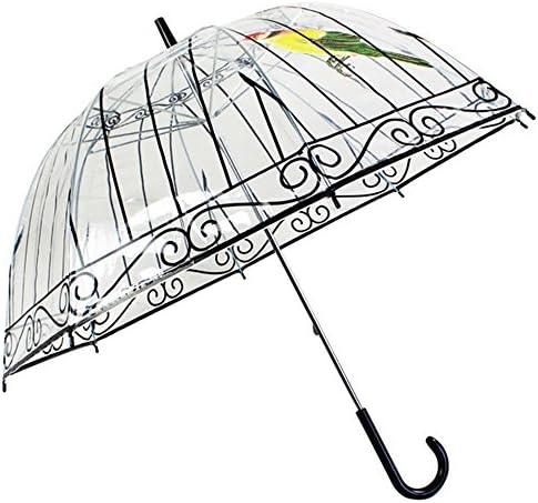 Women's Lovely Fancy Design Auto Open Clear Bubble Dome Transparent Umbrellas