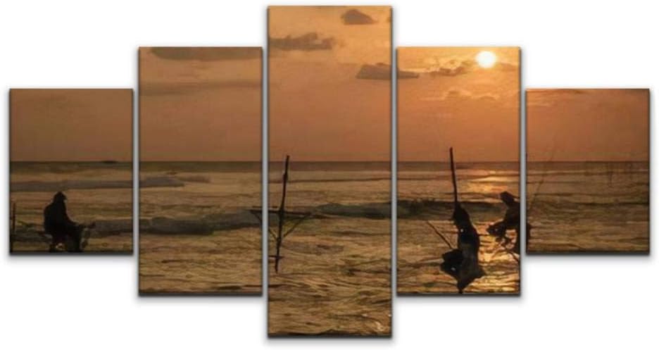 Amazon.com: 5 Panels Wall Canvas Prints Pictures, Galle, Sri Lanka 2019
