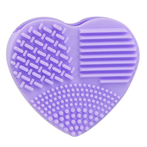 Hunputa Silicone Fashion Egg Cleaning Glove Makeup Washing Brush Scrubber Tool Cleaners (Purple) - Thumbnail 3