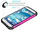 Tekcoo for Galaxy S4 Case, [Tmajor Series] [Hot Pink/Black] Shock Absorbing Hybrid Rubber Plastic Impact Defender Rugged Slim Hard Case Cover Shell for Samsung Galaxy S4 S IV I9500 GS4 All Carriers