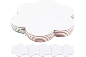 ibasenice 10 Pcs Flower Shaped Cotton Canvas Boards 15x15cm for Painting Canvas and Artist Drawing Panels