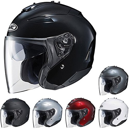 HJC IS-33 II Open-Face Motorcycle Helmet (Matte Black, Large)