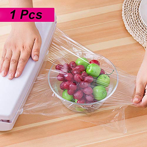 Plastic Food Wrap Cling Film Dispenser Aluminum Foil Wax Paper Cutter Cut Box - Thumbnail 5