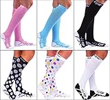 CPR Compression Socks for Women Men Nurses Compression Stockings for Woman Graduated Compression Sock 20 30 mmHg Knee High Nursing Travel Comfortable Compression Socks (Polka Dot Medium -2pack)