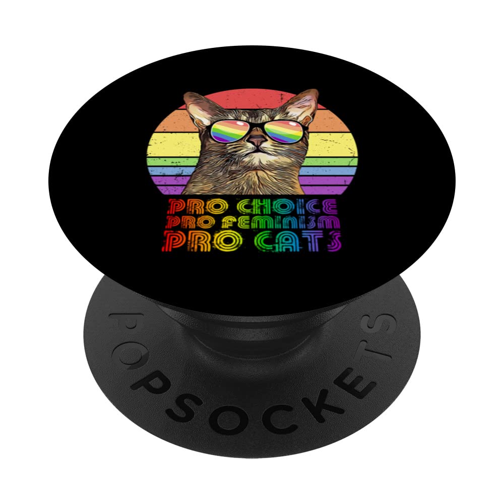 Pro Choice Pro Feminism Pro Cat LGBTQ Feminist PopSockets Swappable PopGrip