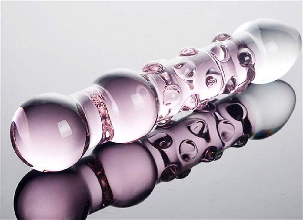 Carinloing Trainer Crystal Glass Beads Pleasure Wand for Beginners (Pink)