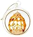 Spun Glass Holy Family with Star Nativity Religious Christmas Ornaments, 2 1/2 Inch