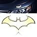 Dealetech DIY Bat 3D Metal Sticker Auto Car Motorcycle Logo Badge Emblem Tail Decals (silver)