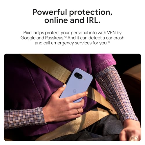 Google Pixel 9a con Gemini: teléfono inteligente Android desbloqueado con cámara increíble y edición de fotos con IA, batería para todo el día y seguridad potente - Iris - 128 GB