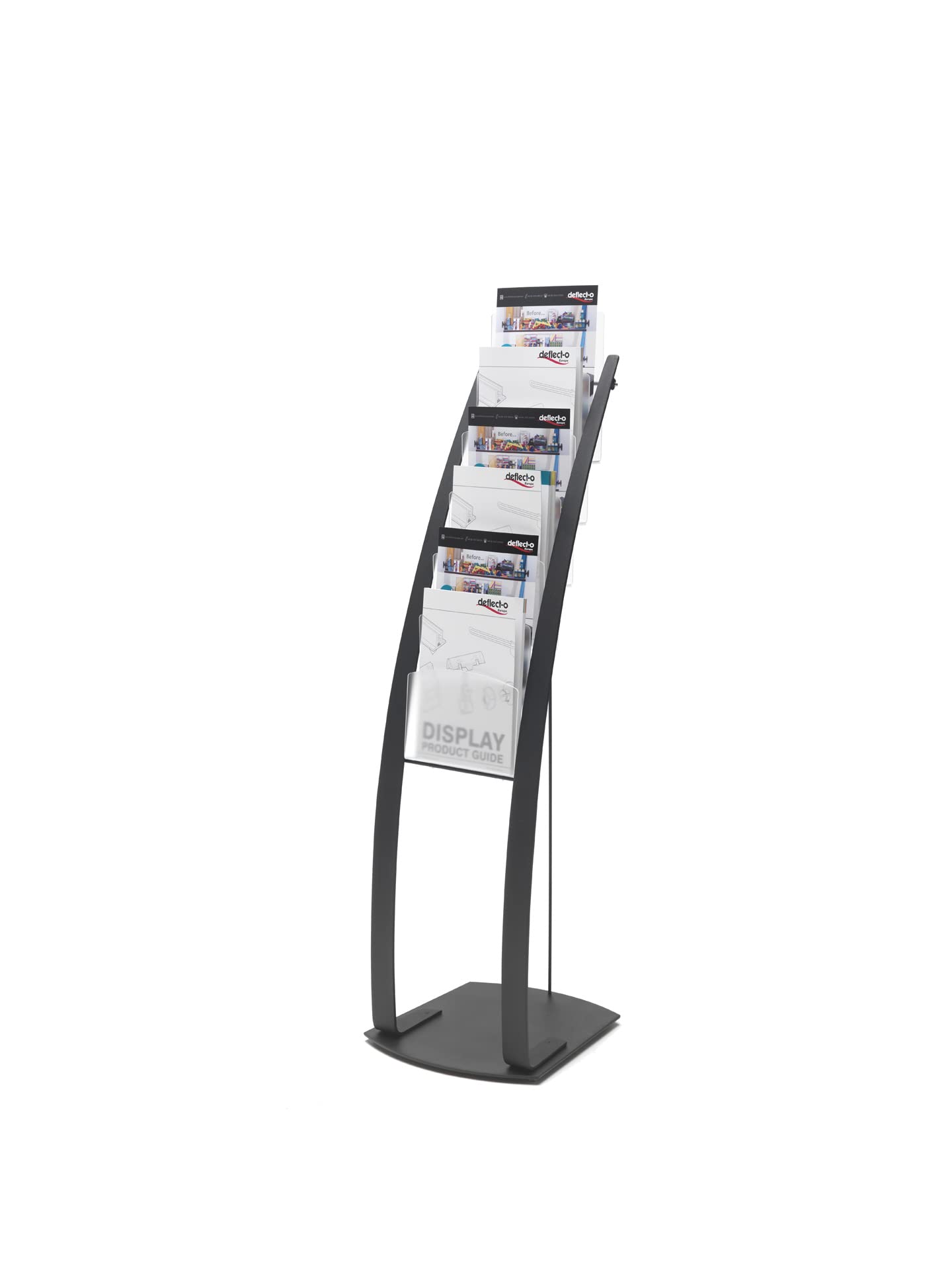 Deflecto A4 Contemporary Literature Floor Stand - Black