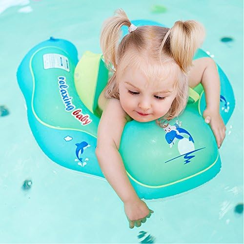 JT JUSTIME Baby Swimming Float,Children Waist Inflatable Swimming Ring with double-decked safety floating Backrest and Strap,Baby Swimming Pool Toys and Pools Swim Trainer of 3-10 months