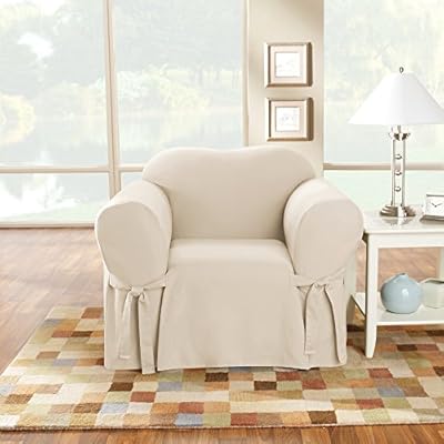 SureFit Cotton Duck - Chair Slipcover - Natural (SF26806)