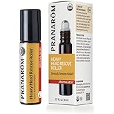 Pranarom - Heavy Head Rescue Roller 8ml - Aromatherapy with Essential Oils - Organic Blend for Tension - Warming &amp; Cooling Effects - Easy Roll-On Application