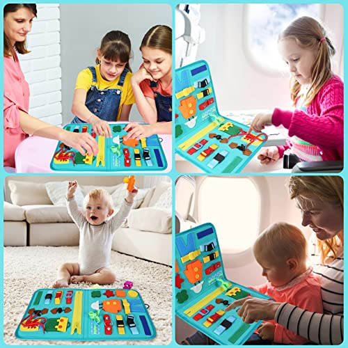 Busy Board Montessori Toys for Toddlers 35, Sensory Board Busy Book