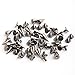 RUBYCA 100 Sets 13MM Black Gunmetal Color Bullet Cone Spike Stud Metal Screw Back DIY Leather-Craft