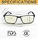 Blue Light Blocking Glasses,Computer Glasses for Women/Men,WENDU Anti UV Glare Blue Light Filter Reading Glasses for Blocking UV Headache [Anti Eye Eyestrain] Anti Blue Light Lenses-Black