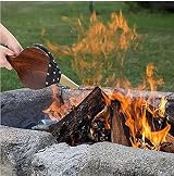 Tebery 17 x 7.5 Inch Wooden Bellows Lighter Fireplace Blower Brown view 8