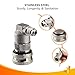 OneBom Ball Lock Disconnect, Stainless Steel Ball Lock Gas & Liquid, 1/4’’ MFL Thread Update for Corny Keg (Stainless Steel)