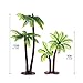 Uspeedy 18 Pieces Palm Tree with Coconuts Cake Topper Coconuts Tree Cupcake Topper for Cake Decorations or Building Model Landscape (6 Pcs/3 Size)
