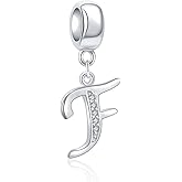SOUKISS 925 Sterling Silver Letter Beads Initial A-z Dangle Alphabet Crystal Charm Fits European Bracelet Gift for Mother Valentines day