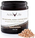 100% Natural Arabic Coffee Scrub with Organic Kona Coffee, Shea Butter & Dead Sea Salt – Moisturize, Exfoliate, Tone - Best Acne, Anti Cellulite & Stretch Mark Treatment
