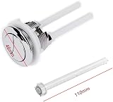 KtbeYTi 2 Pcs Standard 38 mm Toilet Button Dual Push Button Silver view 3