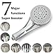 Aprince 4.72 inches Universal Shower Head 7-Settings- Upgrade your Bathroom to a Luxury Shower Experience Now! (4.72-inch,7-Settings)